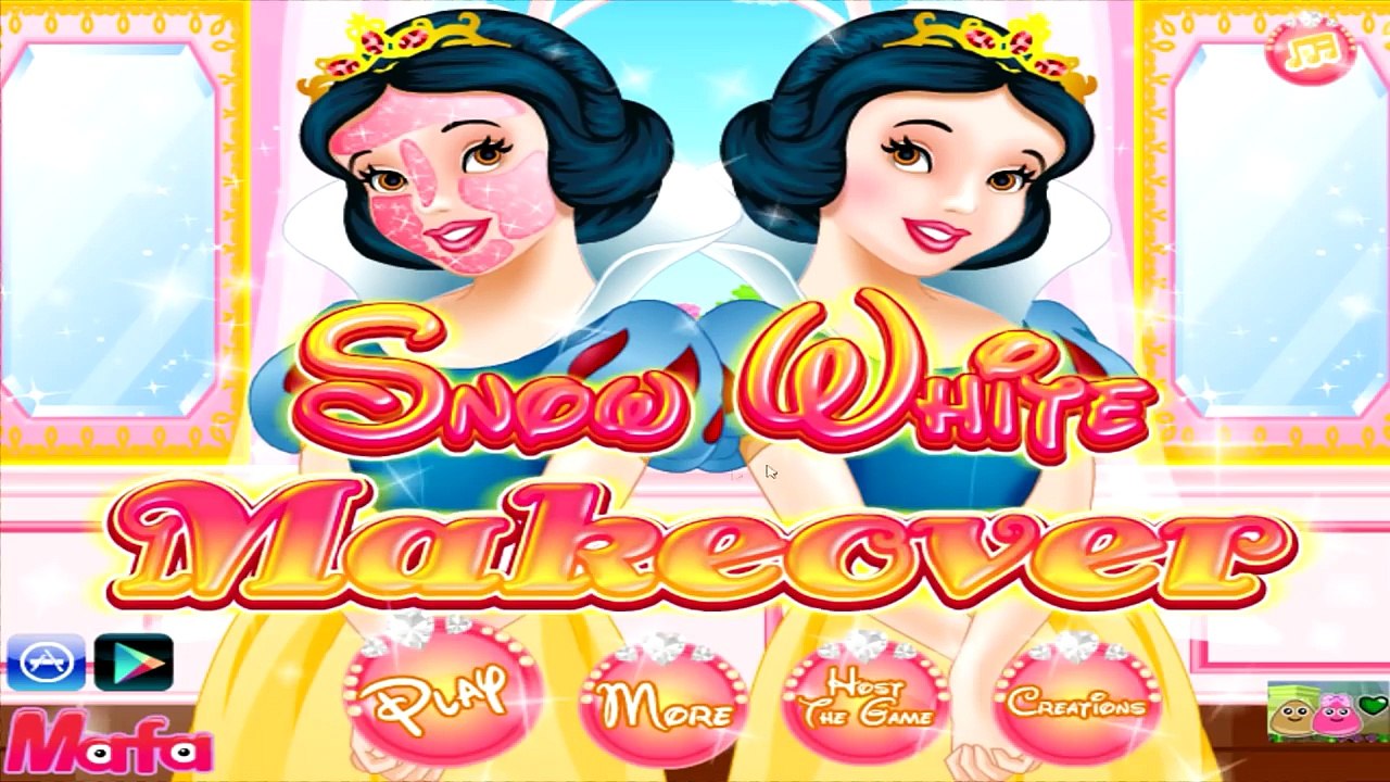 Снег Белый макияж милый ребенок, видео игра для маленьких детей полный фильм HD