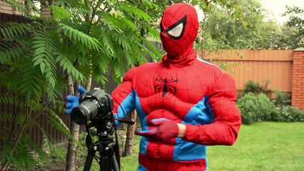 Frozen Elsa & Princess Superheroes! Foto w/ Spiderman Joker Spidergirl Maleficent