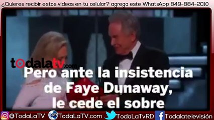 El momento exacto del mayor error de los #Oscars: “Moonlight” gana Mejor Película tras anunciar a “La La Land”