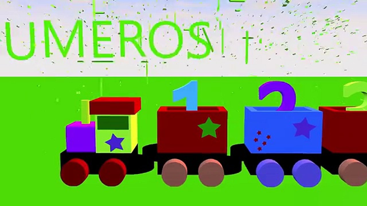 Números para niños en español. Aprender a contar del 1 al 10. Camiones dibujos animados pa