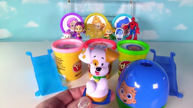 BUBBLE GUPPIES Play Doh Surprise Toys - LEARN COLORS Nick Jr Kids