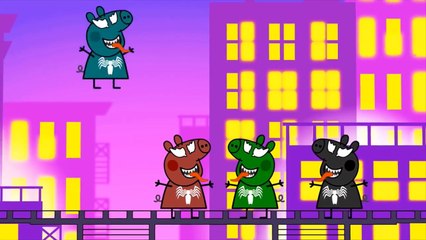 Five Little Peppa Venom jumping on the Bed / Nursery Rhymes Lyrics