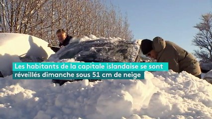 Islande : Reykjavik s'est réveillée sous 51 cm de neige, un record depuis 1937