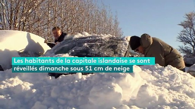 Islande : Reykjavik s'est réveillée sous 51 cm de neige, un record depuis 1937