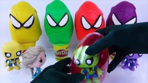 Spiderman Play-Doh Surprise Eggs Learn Colors Toy Surprises Magic Color Changing Pretend Play