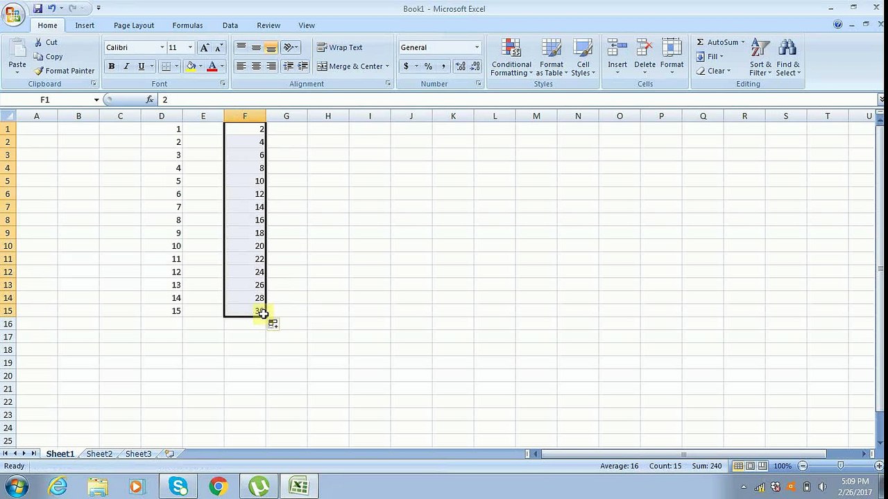 MS Excel 2007 Tutorial -2
