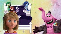 Inside Out | Five Little Monkeys Jumping on the Bed with Joy Fear Anger Sadness Disgust