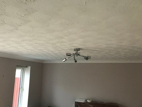 REPAIR & PLASTER CEILING OVER ARTEX IN CASTLE VIEW CAERPHILLY