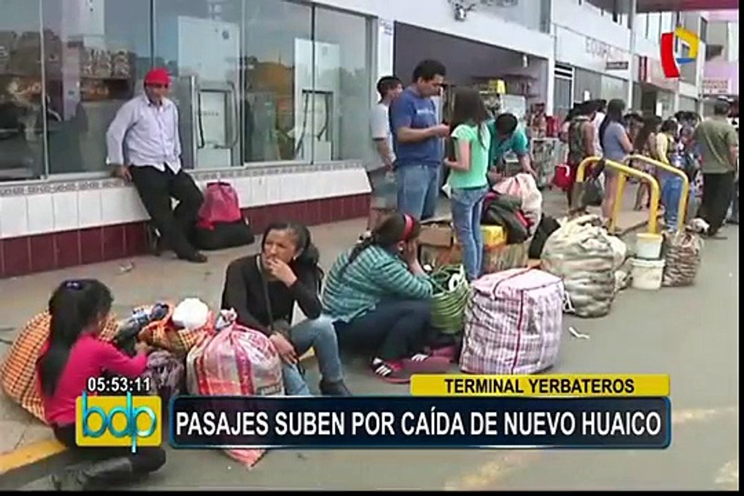 Terminal Yerbateros: pasajes suben por caída de nuevo huaico
