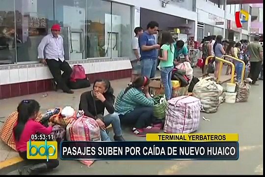 Terminal Yerbateros: pasajes suben por caída de nuevo huaico