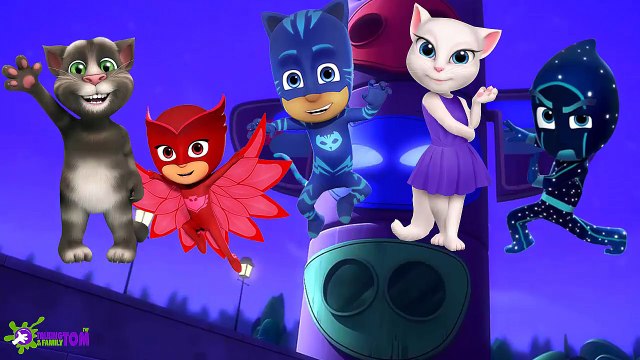 Talking Tom and Pj Masks Finger Family - Talking Tom Nursery Rhymes