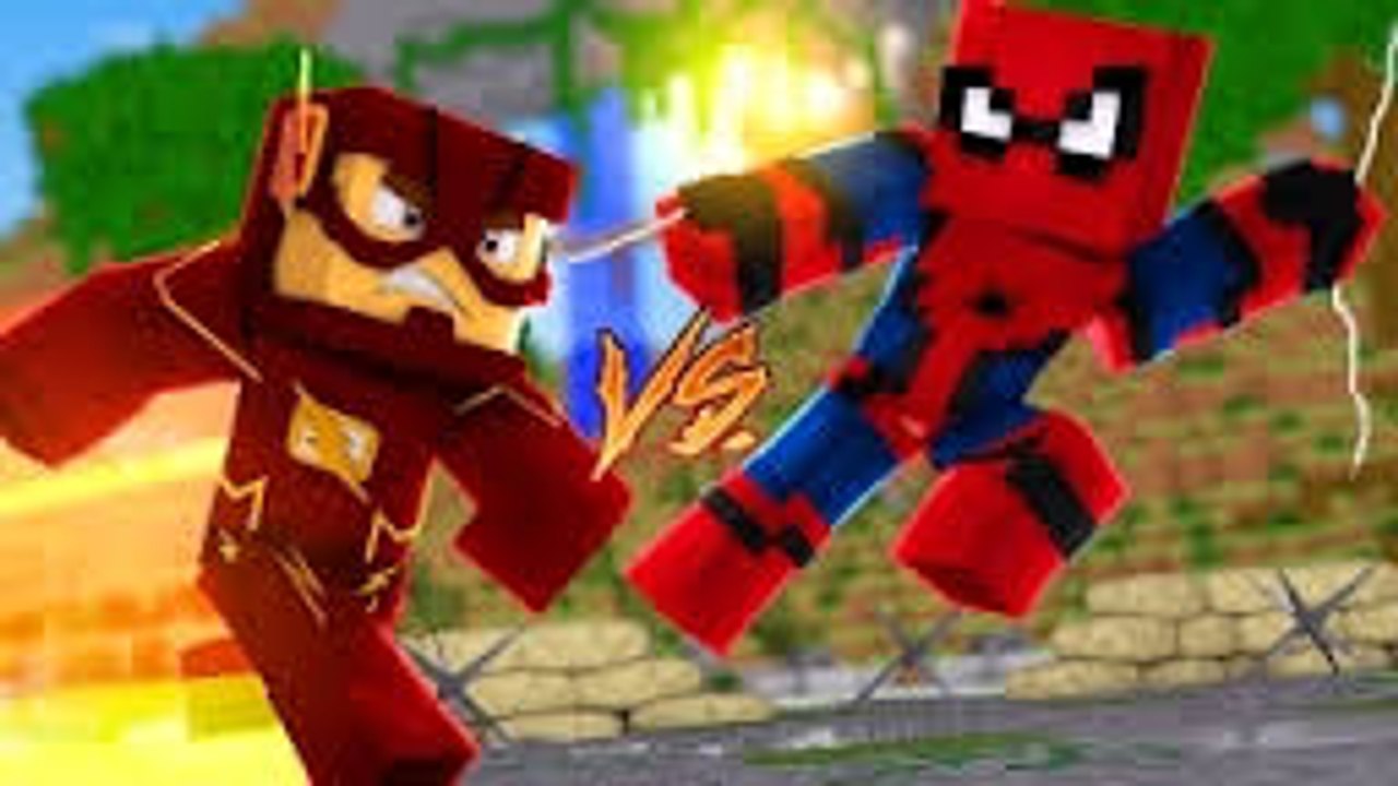 Minecraft Heróis:FLASH VS HOMEM ARANHA ‹ Bed Wars ›