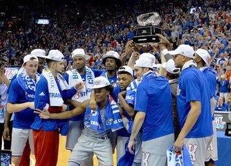 Kansas takes over top spot in men's coaches poll
