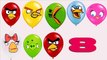 Learn to Count Numbers 1 to 10 with Angry Birds Balloons - Learn Colors With Angry Birds B