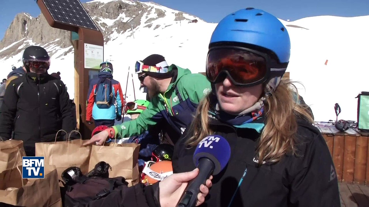 Ils livrent vos repas sur des skis en haut des pistes