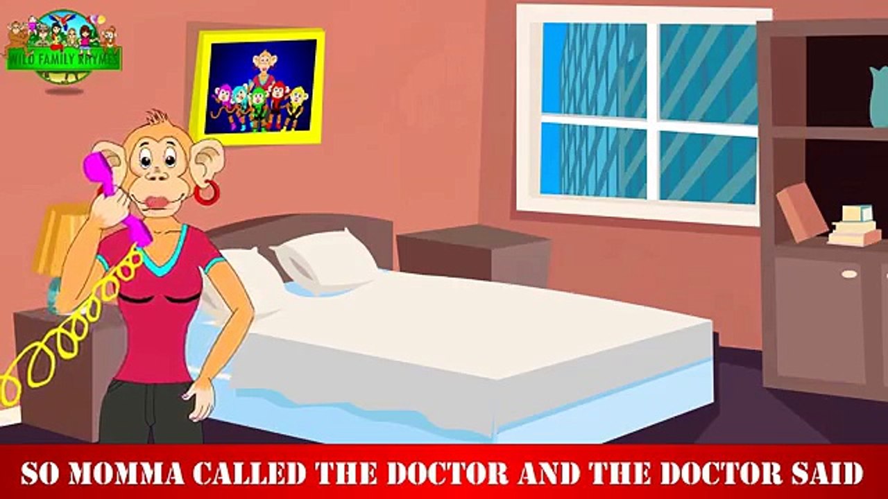 Five Little Monkeys Jumping On The Bed | Children Nursery Rhyme | Songs