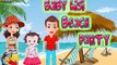 Fiesta En La Playa Gracioso Bebé Lisi Vacaciones Bajo El Sol De Baño Hermano Jo De Juego Para Los Niños Pequeños
