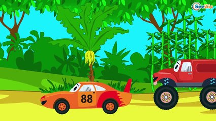 Carros de Carreras es Rojo infantiles - Carritos para niños - Caricatura de carros - Dibujos animado
