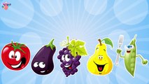 Vegetables and Fruits Finger Family Nursery Rhymes Lyrics/