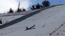 Ski Jumper Crashes On Landing