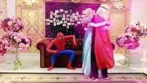 Spiderman vs Elsa Maleficent ! Frozen Elsa Kiss Thor Batman Joker Hulk Iron Man Spidergirl