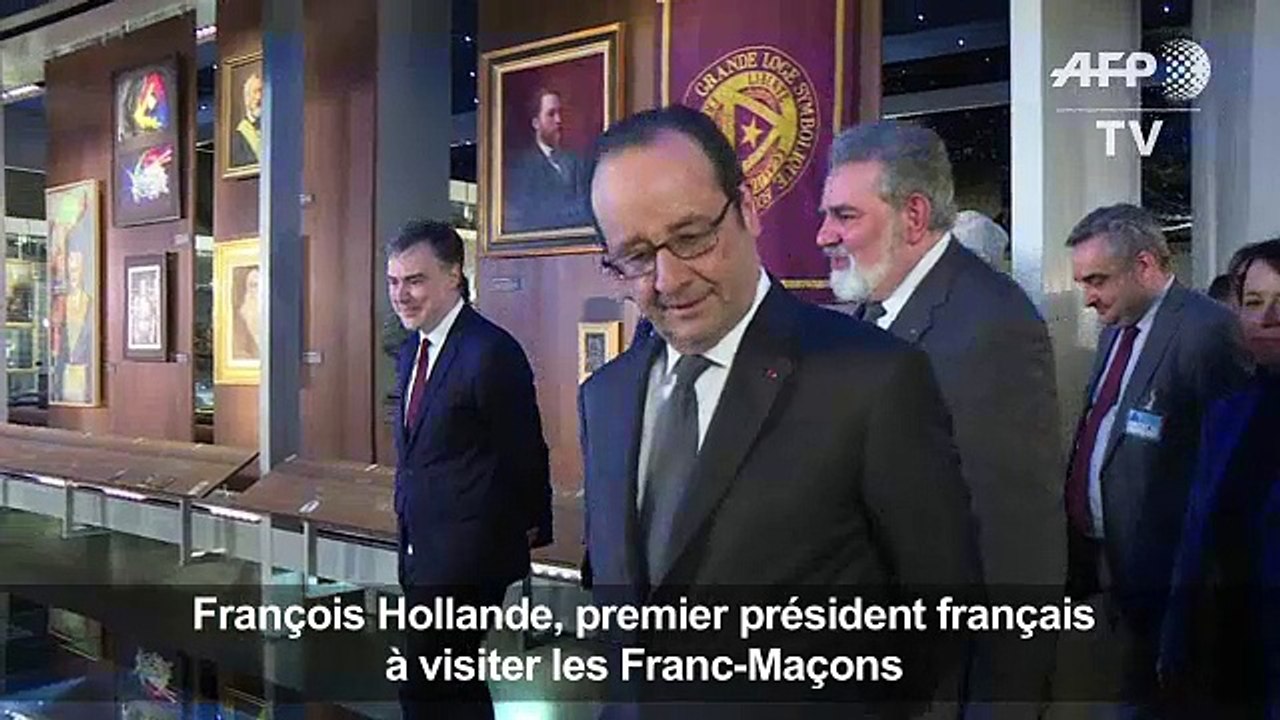 Hollande, premier président français à visiter les Franc-Maçons