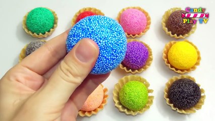 Squishy Glitter Foam Desserts Ice Cream Cake | Cupcakes Playset Squishy Glitter Foam | Learn Colours