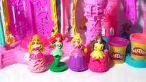 Play Doh Sparkle Princess Dress Disney Ariel Rapunzel Belle Aurora Playdough Playdoh Barbie Games