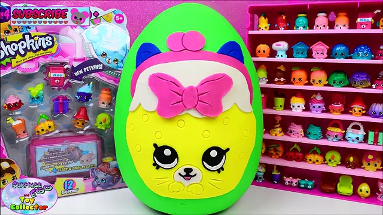 Shopkins de la Temporada 4 del Gigante de Play Doh Huevo Sorpresa de Petkins Eggchic MLP Juguetes Sorpresas SETC