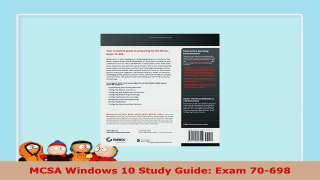 READ ONLINE  MCSA Windows 10 Study Guide Exam 70698