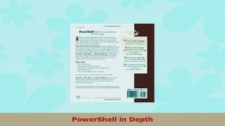 READ ONLINE  PowerShell in Depth