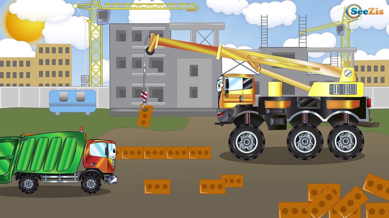 GRÚA y Camiónes infantiles - Coches Para Niños - Caricaturas de Carros | Dibujos animados
