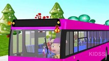 Wheels On The Bus Go Round Rhymes | Popular Nursery Rhymes | 3D Animation Rhymes For Kids