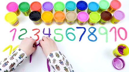 Aprender A Contar con PLAY-DOH Números! 1 a 20! Contando Nueva Edición Especial Mini Latas Abiertas