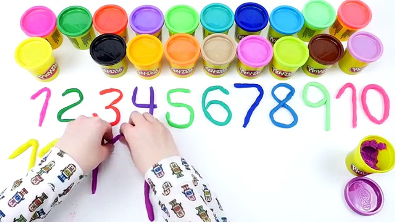 Aprender A Contar con PLAY-DOH Números! 1 a 20! Contando Nueva Edición Especial Mini Latas Abiertas