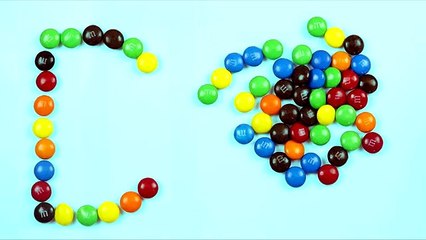 ALPHABET STOP MOTION with M&M s Candy Learn the ABC Letters from A to Z
