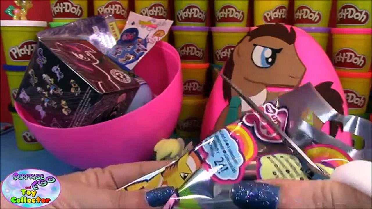 MY LITTLE PONY Giant Play Doh Surprise Egg SUNSET SHIMMER Lego MLP Disney Princess Shopkin