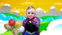 Frozen Elsa & Anna Baby Finger Family Nursery Rhymes Lyrics | SuperHero Emi TV | 5 little monkeys