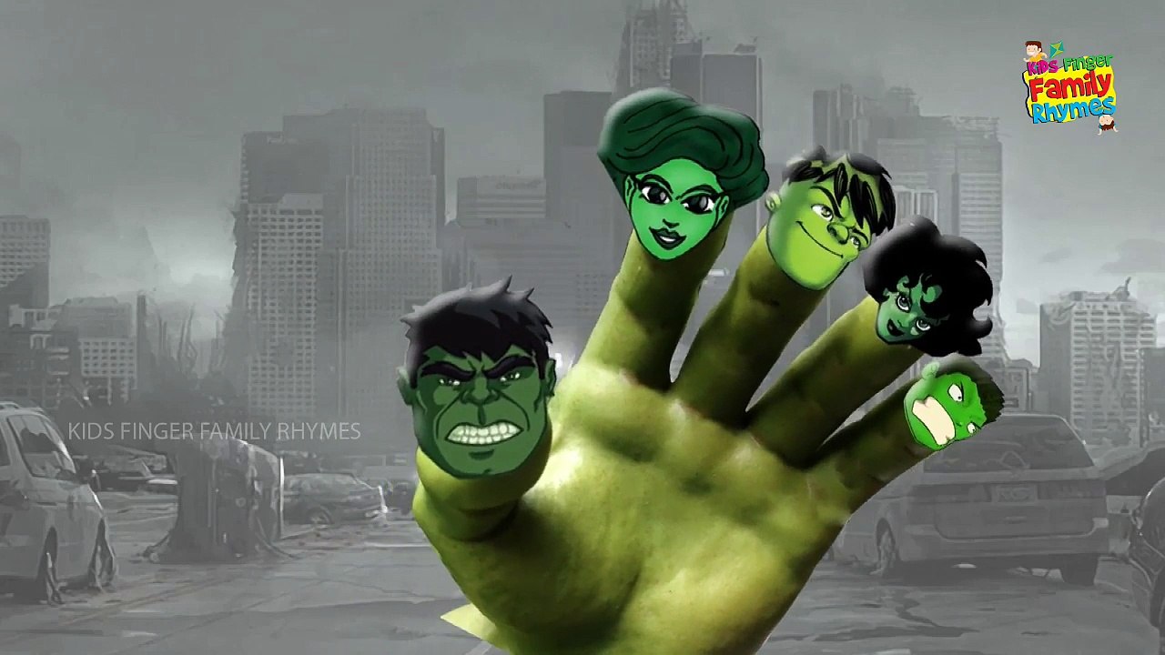 Incredible Hulk 3D finger family HULK Finger Family Nursery Rhymes for Children and Babies