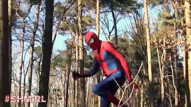 SPIDERMAN vs SHARK ATTACK & JOKER! w/ Pink Spidergirl, Frozen Elsa Superhero Movie In Real