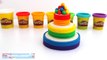 Плей-doh как сделать радугу ярус торта * творческие поделки для детей * RainbowLearning