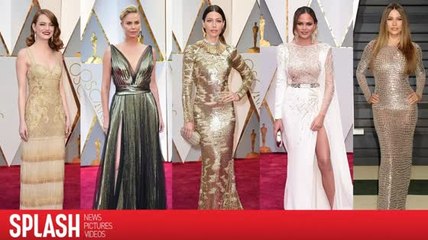 Hollywoods Damen tragen Gold bei den Oscars