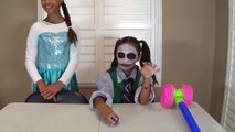 BAD BABY JOKER GIRL vs JOKER GIRL W/ Frozen Elsa TOYS TO SEE FAMILY KIDS VIDEO