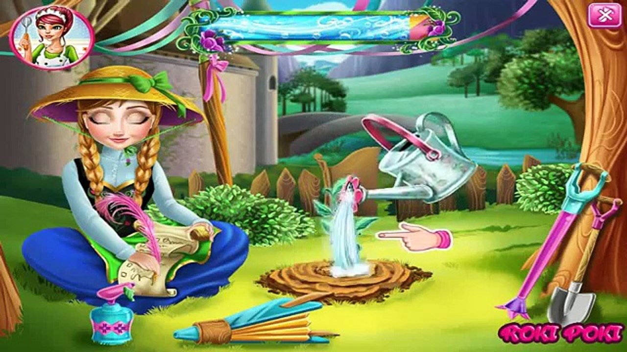 ANNA FROZEN EN SU JARDIN! - ANNA FROZEN CRESCE FLORES! - ANNA FROZEN GROWS FLOWERS!