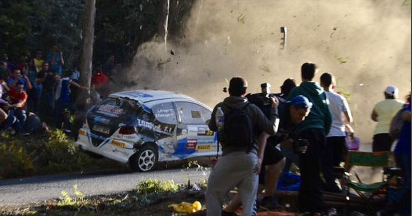 un accident de rallye grave
