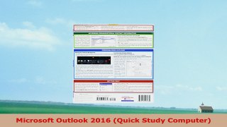 READ ONLINE  Microsoft Outlook 2016 Quick Study Computer