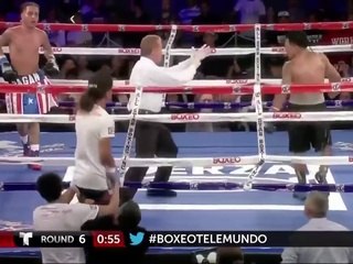 Download Video: Quand un spectateur monte sur le ring pour frapper un boxeur en plein combat