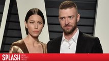 Justin Timberlake pretende colarse en la foto de Jessica Biel en los Oscars