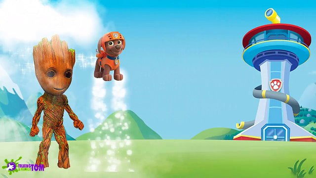 Paw Patrol Transforms Into Baby Groot - Paw Patrol Finger Family Nursery Rhymes