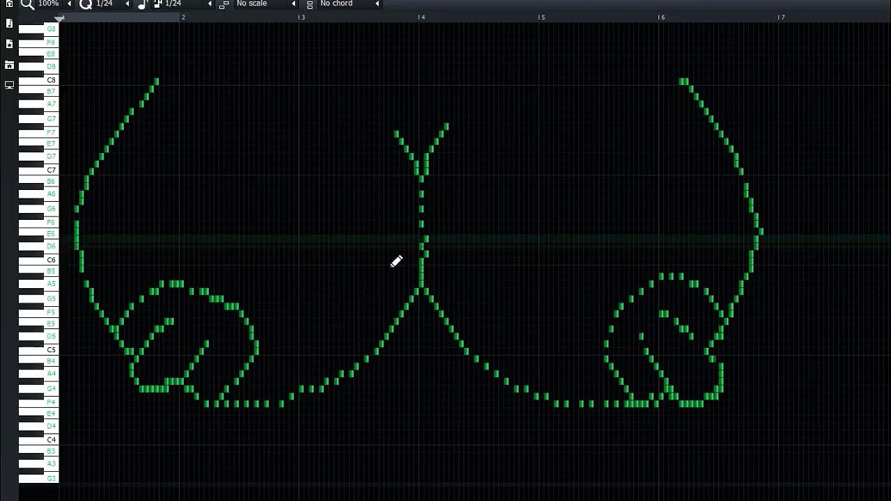 What dose a pair of tits sound like midi drawing